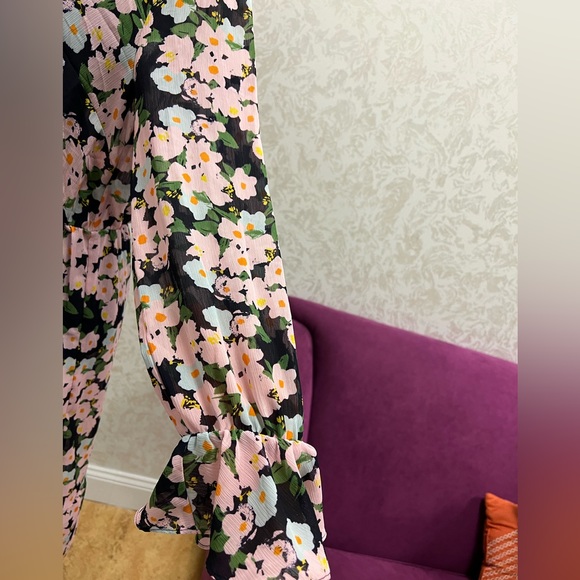 J.Crew J Crew Drapey Tie-Front Floral Dress - Women | Color: Pink | Size: M - Picture 8 of 10